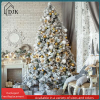 DJK Creative Christmas Tree Package Flocking Snowflake Christmas Tree Hotel Mall ตกแต่ง Trees1.2m คริสต์มาส/1.5M/1.8M