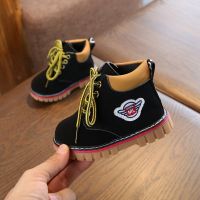 Baby Kids Boys Girls Fashion Leather Boots Casual Shoes 1-2.5 Years Old