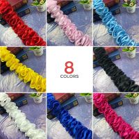 5 Yard Ruffle Lace Edge Trim Chiffon Satin Pleated Ribbon Gathered FabricFor DIY Crafts Dress Skirt Hem Bouquet Decoration