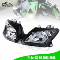 เหมาะสำหรับ ZX6R ZX-6R นินจาคาวาซากิ2013-2018ไฟหน้าจักยานยนต์6R ZX ZX636 2017 2016 2014 2015หลอดไฟหน้า