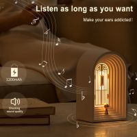 Nordic Design Desktop Night Light with Bluetooth Speaker   3-Speed Adjustable Bedroom Light  Ambient Sound Night Light Good Night Lights