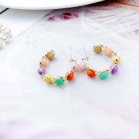 [Free ship] version of c-shaped crystal retro pearl cold circle