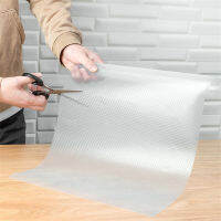 Clear EVA Waterproof Oilproof Shelf Cover Mat Drawer Liner Cabinet Non Slip Table Adhesive Kitchen Cupboard Refrigerator