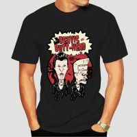 Beavis And Butthead Horror Rudey Vampire And Frankenstein เสื้อยืดลําลองสําหรับผู้ชายผู้หญิงผ้าฝ้ายแขนสั้นสีดํา -5058A  5SCJ