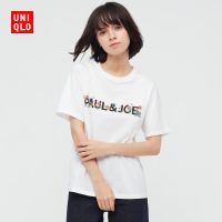 Uniqlo เสื้อยืด คอกลม แขนสั้น พิมพ์ลายตัวอักษร PAUL &amp; JOE แฟชั่นสําหรับผู้หญิง