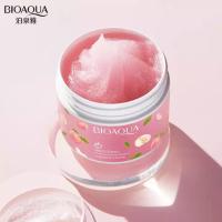 Bioaquaสครับขัดผิวหน้า สูตรพีชชมพู 80g ผิวหน้าสะอาดใส เนียนนุ่ม ขัดผิว Peach Exfoliation Scrub -2646