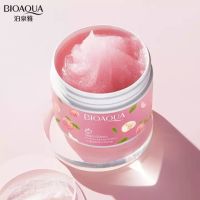 Bioaquaสครับขัดผิวหน้า80g สูตรพีชชมพู ผิวหน้าสะอาดใส เนียนนุ่ม ขัดผิว Peach Exfoliation Scrub -2646