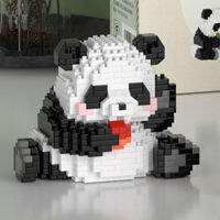 Panda Building Block ของเล่นพลาสติกสัตว์น่ารักของเล่นพร้อม Pad สำหรับเด็กผู้หญิงผู้ใหญ่ของขวัญ