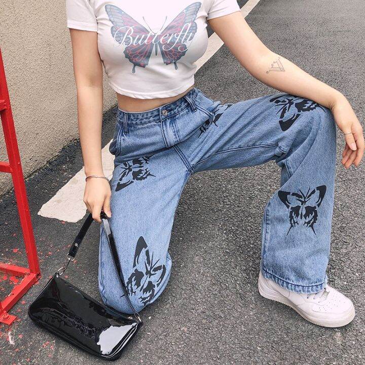 cc-womens-waisted-jeans-print-straight-wide-leg-denim-pants-baggy-loose-trousers-streetwear