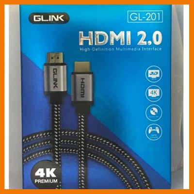 🔥SALE🔥 GLINK สาย HDMI 2.0 รุ่น GL-201 ความยาว1.8 m เป็นสายถักออกแบบมาให้ใช้งานกับอุปกรณ์รุ่นใหม่ได้อย่างดี มี Packing ## ชิ้นส่วนคอมพิวเตอร์ จอมอนิเตอร์ เมนบอร์ด CPU Computer Cases Hub Switch กราฟฟิคการ์ด Gaming