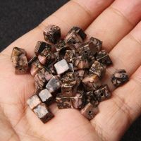 4 6 8MM Square Stone Beads Natura Pink Rhodochrosite Loose Beads for Jewelry Making DIY Handmade Bracelet Necklace Earrings Exterior Mirrors