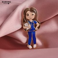 【DT】hot！ Harong Brooch Pin Doctor Hospital Lapel Pins Uniform Cartoon Badge Brooches Jewelry