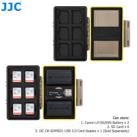 JJC กล้องแบตเตอรี่กล่องการ์ดหน่วยความจำที่ใส่ซองเก็บสำหรับ SD SDHC SDXC MSD ไมโคร SD MicroSD XQD CF การ์ดแบตเตอรี่ AA สำหรับ DSLR