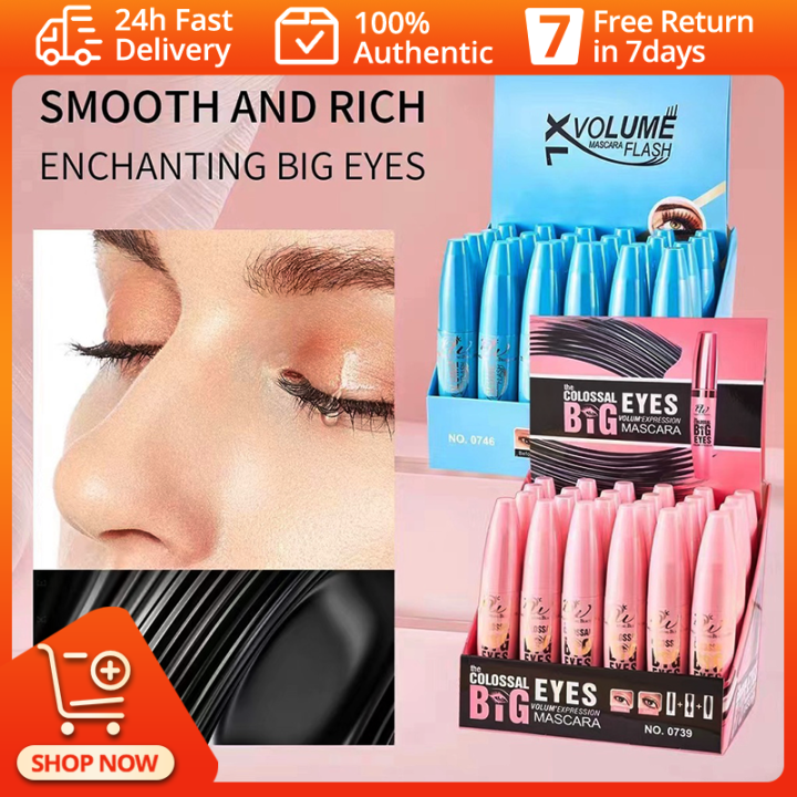 Waterproof Mascara，Big Eyes Volume Flash Super Curler Mascara Smudge