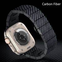 Stainless Steel strap for Apple Watch band 44mm 40mm 49mm 45mm 41mm 42 38 Carbon fiber belt Bracelet iWatch 3 4 5 6 7 8 SE Ultra Straps