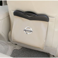 Car Rear Seat Back Storage Bag Garbage Bag for Nissan Logo X-Trail Xterra Qashqai Murano Altima Teana Interior Accessories