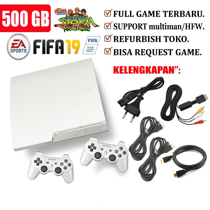 Ps3 slim cfw 500gb cech 2000 full game include | Lazada Indonesia