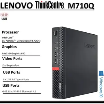 Lenovo Thinkcentre M710Q Mini PC i5-7500T Quad Core,16GB RAM,512 SSD ,Win  10 Pro