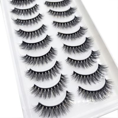 ✖№ 20 Style 10 Pairs Natural 3d Mink Lashes Soft False Eyelashes Cross Messy Dense Eye Lashes Extension Makeup Faux Cils Maquillaje