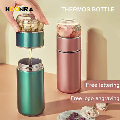 HOONRA Thermos Vacuum Flask Tea Water Bottle Separation Filter Scented Tea Stainless Steel Thermos Water Bottle Portable Thermos