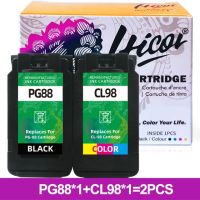 Hicor เครื่องพิมพ์ Cl-98 Pg-88 Cl98 Pg88ตลับหมึกรีไซเคิลที่รองรับสำหรับ Canon E500 E510 E610 E600