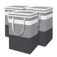 3 Piece Bathroom Laundry Organizer Basket 75L Waterproof Foldable Laundry Basket Laundry Hamper