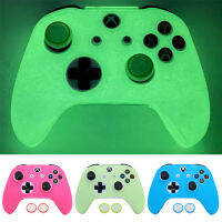 0 "": Glow In Dark Soft Silicon Case สำหรับ X One S Controller เกมอุปกรณ์เสริม Gamepad จอยสติ๊กกรณีสำหรับ X One Slim Skin