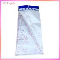 [Hill Angelia] แผ่น1:3วาดเสื้อผ้า1:5 1:4,ตัดไม้บรรทัดอุปกรณ์ตัดปะไม้บรรทัดสามเหลี่ยมสำหรับการวัดผ้าเครื่องมือตัดเย็บ