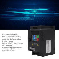 ไดรฟ์ความถี่ตัวแปร 2.2KW เฟสเดียวถึง 3 เฟส VFD อินเวอร์เตอร์ความถี่ขนาดเล็ก AC 220V อินพุต AC 0-220V เอาต์พุต