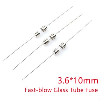 【YF】♕✆❀  20Pcs 3.6x10mm Straight pin Fast blow Glass fuse 3.6x10mm 250V 0.1A 0.5A 1A 3.15A 4A 5A 6A 8A 10A 12A 15A
