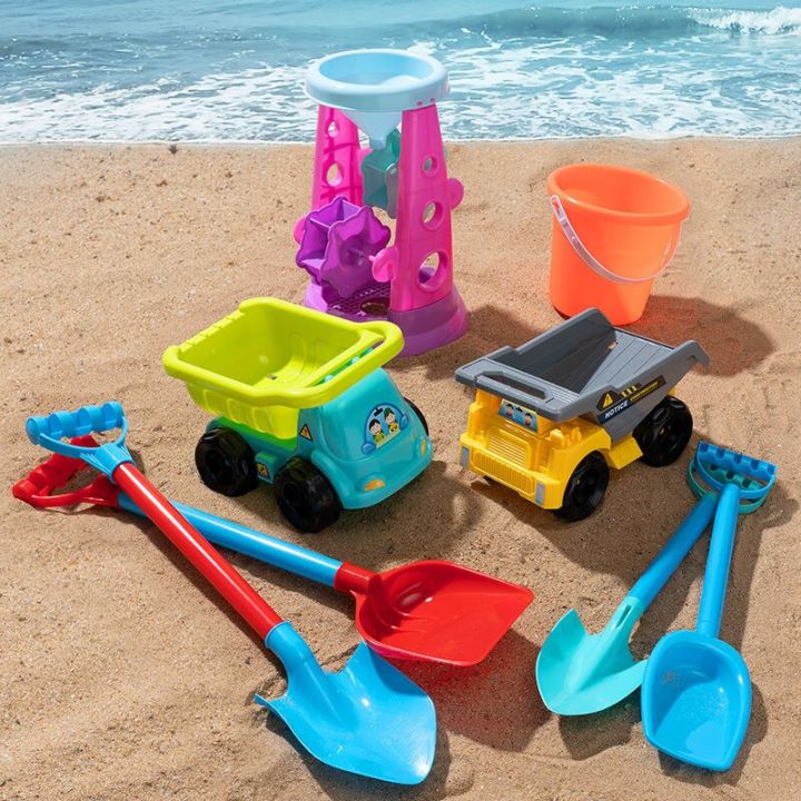 เกมชายหาดฤดูร้อนของเล่นเด็กชุดกล่องทรายของเล่นน้ำของเล่นทราย-bucket-pit-tools-ของเล่นกลางแจ้งสำหรับเด็กชายและหญิงของขวัญ