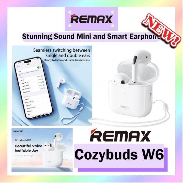 Remax Cozybuds W6 Mini and Smart True Wireless Earbuds Stunning Sound ...