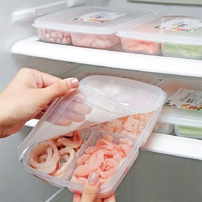 ถูกสุด✔️ กล่องถนอมอาหาร 4ช่อง กล่องเก็บเนื้อสัตว์ในตู้เย็น กล่องเก็บผักในตู้เย็น กล่องเก็บอาหาร กล่องเก็บอาหารในตู้เย็น