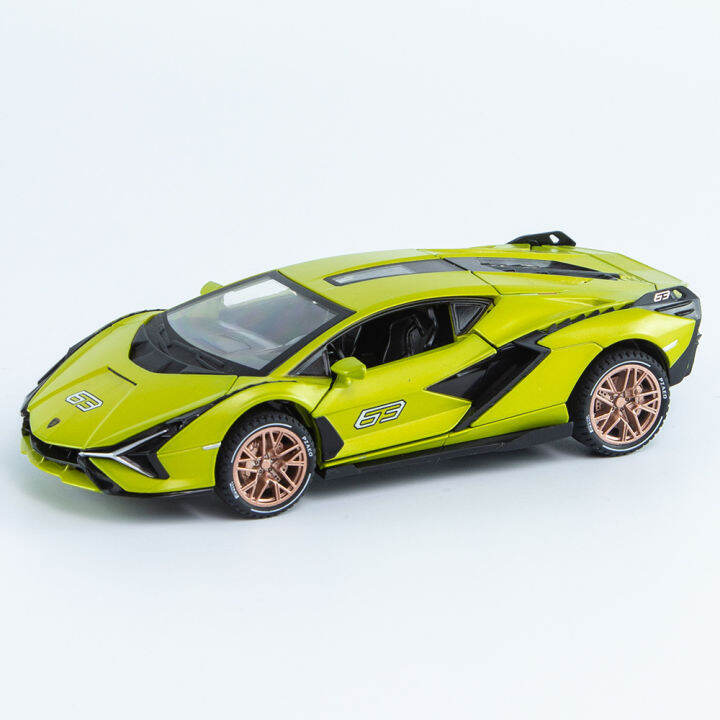 1-32-lamborghini-sian-จำลองรุ่นรถ-lightning-เสียงและแสงดึงกลับล้อแม็กรถสปอร์ตรุ่น-toy