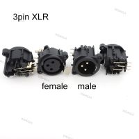 3Pin XLR Male Female Audio Panel Mount Chassis Connector 3 Poles XLR power Plug Socket Microphone Speaker Soldering Adapter A1 WDAG