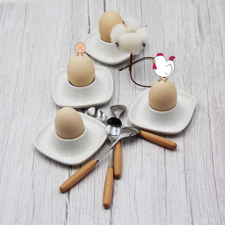 dgthe-ครัวเซรามิกคริสต์มาสแบบทำมือที่ใส่ไข่ต้มพอร์ซเลนที่วางไข่ขาตั้งไข่ไข่ชั้นเก็บถ้วย