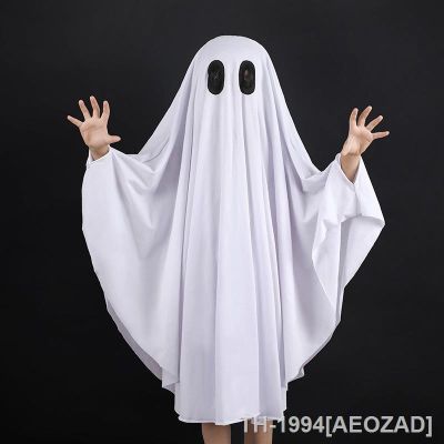 AEOZAD Halloween Ghost คอสเพลย์แฟนตาซีสำหรับผู้ใหญ่ อะนิเมะ Sem Rosto สวมบทบาท เอลฟ์สยองขวัญ ชุดเดรส
