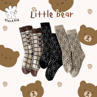 kiss.a.kid ถุงเท้าเด็กแฟชั่น ข้อยาว : ลาย little bear (long)