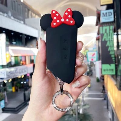 Cute Bow Design Car Key Case Cover For Volkswagen VW Golf 8 For Seat Leon MK 4 Tarraco Ateca 2020 For Skoda Octavia