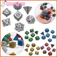 91LINTIN 35Pcs D4 D6 D8 D10 D12 D20 Polyhedral 5สี สำหรับ TRPG DND ชุดลูกเต๋า อุปกรณ์เสริมเกม ลูกเต๋า Iidescent