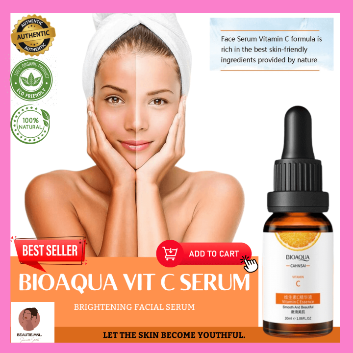 100% AUTHENTIC BIOAQUA Natural Vitamin C Serum Original Face Whitening ...