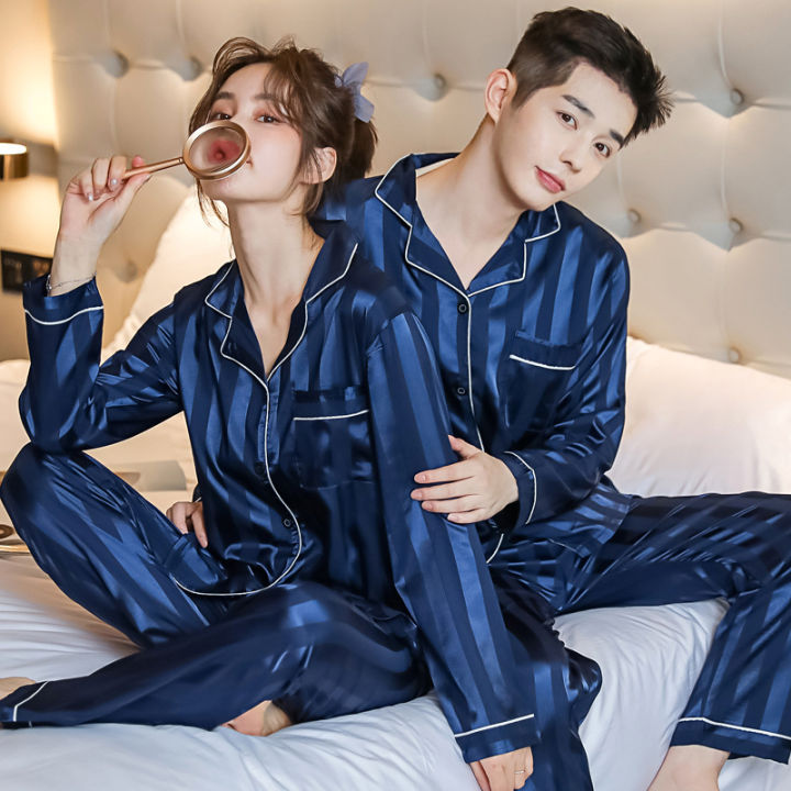 Silk Home Clothes Nightwear, Womens Silk Pajamas Couple