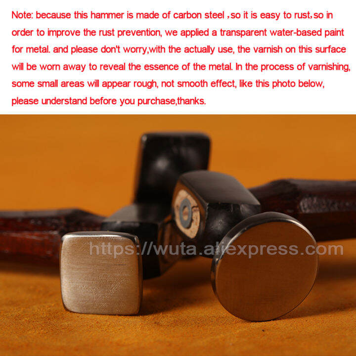 wuta-leather-steel-hammer-original-design-carbon-steel-double-head-smooth-hammer-mallet-professional-leather-craft-tool-1-pcs