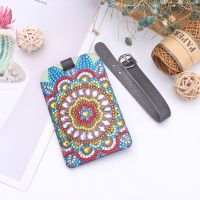 【DT】 hot  DIY Leather Suitcase Tag Mandala Flowers Luggage Label Boarding Pass Diamond Painting Special Shape Drill Creative Artwork