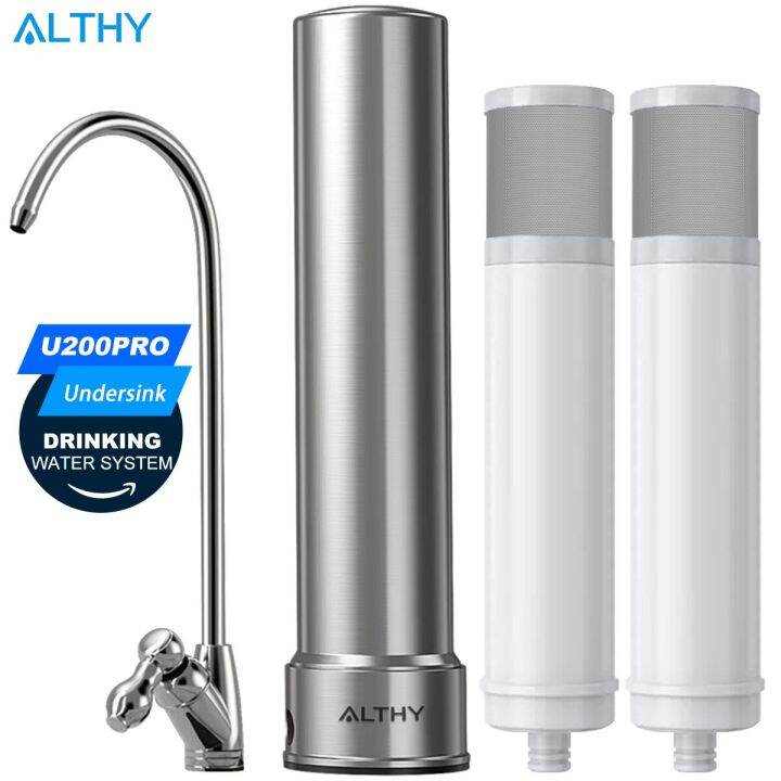 Althy U200pro Kitchen Under Sink Drinking Water Filter Purifier 5 In 1 Stainless Steel 001um 0207