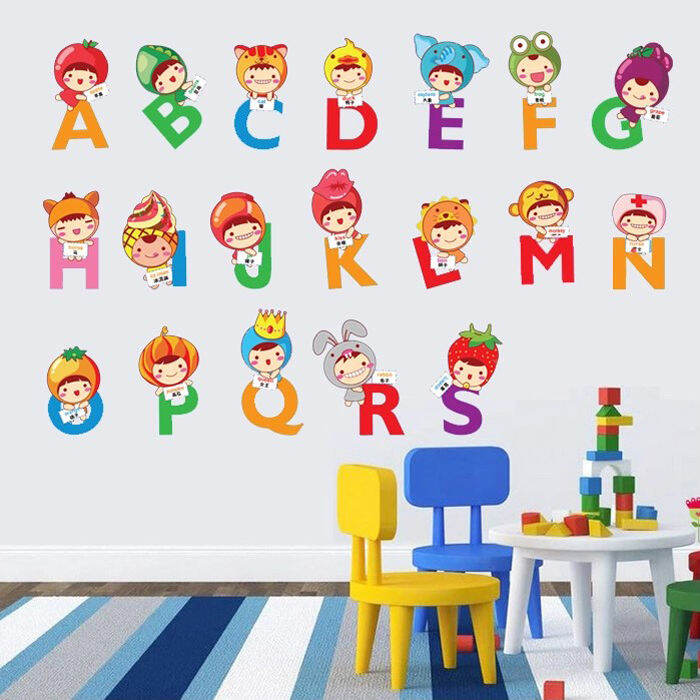 Doll English Alphabet Sticker Children's Room Study Kindergarten