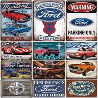 Mustang Ford Retro Decorative House Metal Sign Plate Posters On The Wall Tin Sign Vintage Poster Decor Wall Art Room Decoration