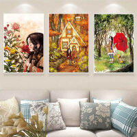 Zozack Needlework,DIY Printed Cartoon Love girl Cross stitch Sets For Full embroidery Cross-Stitch kit home wall decoration