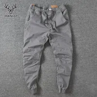 [Hanlu Overalls men and women tide brand spring and autumn Korean trend pants ins loose straight wide-leg nine-point casual trousers,Hanlu Overalls men and women tide brand spring and autumn Korean trend pants ins loose straight wide-leg nine-point casual trousers,]