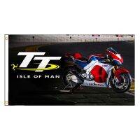 FLAGDOM 90x150cm  Motorcycle TT Isle of Man Flag Polyester Printed Racing Car Banner For Decor  Power Points  Switches Savers